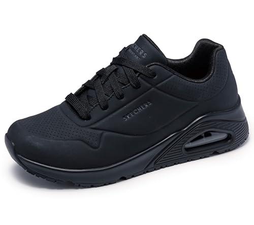 Skechers Women's Uno Sr 108021 Food Service Shoe, Black, 6.5 Wide
