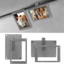 2 Pack Car Visor Picture Frame - 2.5x3.6 inch car Photo Holder Visor Clips- Magnetic Picture Holder- Stylish Car Accessories Fit for Most Vehicles (Gray)