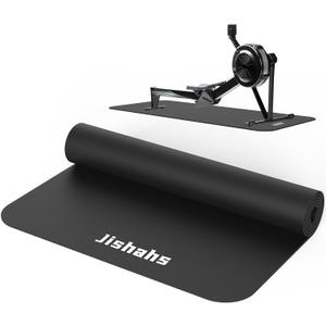 JISHAHS Universal Indoor Rowing Machine Mat- 8.5 x 2.3 FT Exercise Equipment Mat for Concept 2, Nordictrac, Peloton, Sunny, Hydrow, YOSUDA, MERACH etc. Extra Long Non-Slip and Waterproof, Under Rower Floors Protection
