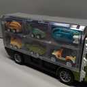 JOYIN 13 in 1 Dinosaur Toys for Kids 3-5, Dinosaur Truck with 12 Pull Back Cars, Birthday Gifts Toys for 3 4 5+ Year Old Boy, Transport Carrier Truck for Toddlers, Christmas Great Gifts for Grandkids