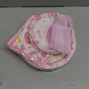 96Pcs Sleepover Party Supplies for Girls Pink Pajama Pillow Fight Plates and Napkins Disposable Slumber Spa Makeup Tableware Set for Girls Ladies Night Birthday Bachelorette Party Decorations Serves24