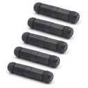VCE IP68 Waterproof Ethernet Coupler 1000Mbps, CAT6/CAT5E/CAT5 Female to Female Adapter PoE, Shielded Outdoor RJ45 Connector 5-Pack