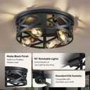 VONLUCE Flush Mount Ceiling Light 15", 4-Light Hallway Light Fixture, 2 pcs