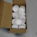 Rozer 50 Pcs White Plastic Bottle Caps 38 mm for Empty Juice Bottles, Tamper Seal Lids Container Lids Bottle Caps for Crafts DIY, 4, 8, 12, 16, and 32 oz Container