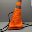 RoadHero 28 Inch 2 Pack Collapsible Traffic Safety Cones, Multi Purpose Pop-up Cones with Reflective Collar for Road Safety, Orange Cones for Driving Training, Parking Lots