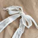 QJQ Women's Halter Tops Twist Front Slit Backless Cute Summer V Neck Tank Top Vacation Outfits (White, M)