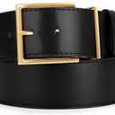 WHIPPY Women Wide Leather Waist Belts for Dresses Pants Fashion Leather Waistband for Women with Gold Buckle