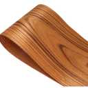 Aibote Natural Patterned Thailand Teak Wood Veneer Sheet(22x255CM) Furniture Restoration Sheets for Showcase Cabinets Table Shelves Kitchen(Flat Cut
