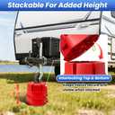 ROBLOCK 6"H Trailer Jack Block 4 Pack with Bag Rope, Heavy Duty RV Stabilizer Blocks for Any Tongue Jack, Post, Foot, 5th Wheels, Round, Square or Scissor Stabilizer, RV Essentials for Travel Trailers