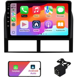 2+32G 9 Inch Android 12 Double Din Car Stereo for Jeep Grand Cherokee 1999-2004 Touchscreen Radio Built-in Wireless Carplay/Android Auto/GPS/Bluetooth/FM/AUX-in/Steering Wheel Controls/Backup Camera