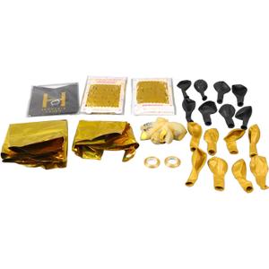 18th Birthday Balloons Set Black Gold Glitter Decorations with Number 18 Balloons, Happy Birthday Banner for Milestone Party Decor