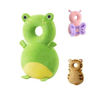 Toddler Baby Head Protection Cushion Backpack Wear,Green Frog