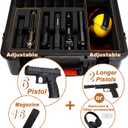 TIGERKING Pistol Case for Multi Handguns – Waterproof Hard Shell Handgun Case with Pre-Cut Foam and Desiccant, Storage Gun Cases for Handguns Glock, SIG Sauer, Smith & Wesson, 8 Pistols 14 Magazines