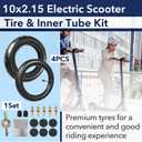 2 Sets 10x2 Electric Scooter Tire & Inner Tube, 10x2.0 54-152 10" e-scooter Tire Replacement, 10x2.125 Scooter Tire Fit for Gotrax G4/G Max Ultra/Tour Xp - With Tire Repair Kit