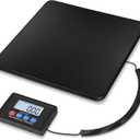 Fuzion Digital Shipping Scale, 10g High Accuracy! 440lbs Postal Scale, Hold/Tare Function, Manual/Auto Off LCD Display, Lightweight Scale for Packages/Luggage/Home, Battery & AC Adapter Included (PS4B, Black)