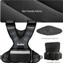 Adjustable Weighted Vest for Women & Men, 4-10lb/11-20lb/20-32lb Vest with 6 Ironsand Weights for Strength Training and Home Workout, Weight Vest with Reflective Strip for Running, Walking (Black)