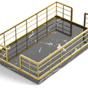 Wican Guest Towel Holder Tray for Bathroom, Oak and Iron Napkins Holder for Powder Room Dinning Table Wooden Basket for Disposable Paper Hand Towels Gold and Black