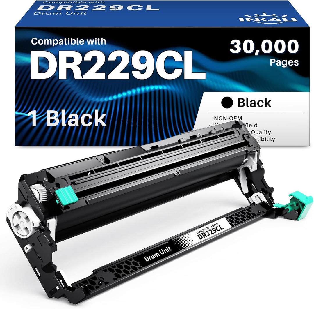 INK4U DR229CL Black Drum Unit Compatible Replacement for Brother DR-229CL DR229 Black Drum Unit for Brother HL-L3220CDW HL-L3280CDW MFC-L3720CDW MFC-L3780CDW HL-L3300CDW HL-L3295CD, 1 Black, No Toner