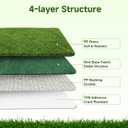 Artificial Grass for Dogs Potty, 31x51In Washable Hemmed Edge Grass Pee Pad Outdoor Indoor, Realistic Dog Grass Mat with Drainage Holes, Dogs Potty Training Rug for Balcony Lawn Decoration