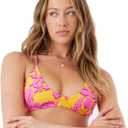 Roxy Women's Bikini Top UPF 50+, Quick-Dry, Removable Pads, Swimsuit Top, Surf & Beachwear, Small