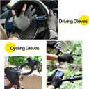 2 x Nylon Work Glove for Garden Cycling Gloves Lightweight (Black-2 Pair)