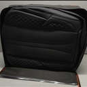 KEYOOG 5-Seater Car Seat Covers Full Set Waterproof and Breathable Nappa Leather, Fit for Front and Rear Seats of Cars, Compatible with Airbags, Car Seat Protector Covers for Most Cars - Pure Black