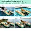 HEYLIFE Inflatable Dog Boat Ramp Up to 180 lbs Floating Pool Lake Sea Blue