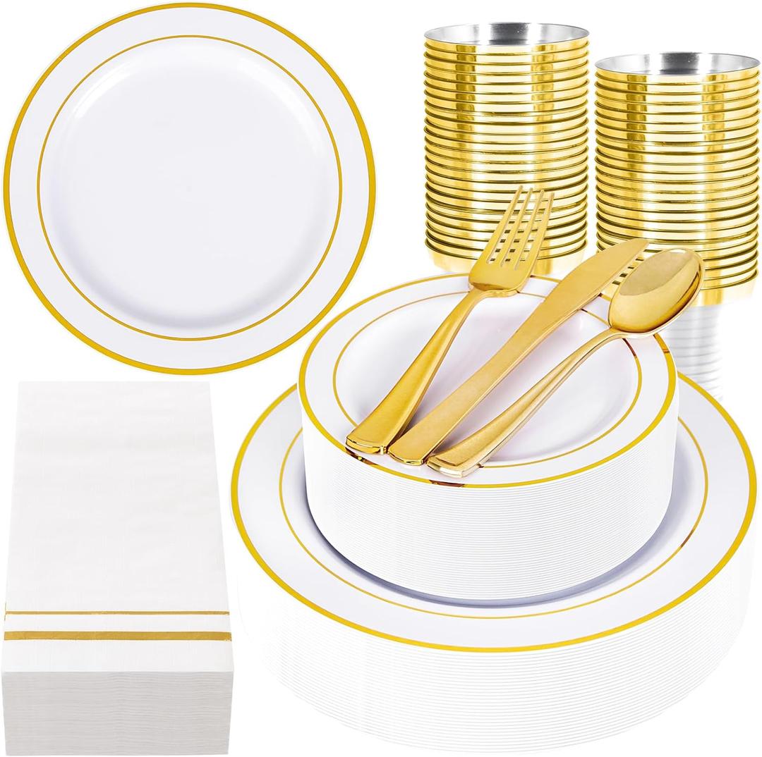 PLASTIC PLATEWARE SET