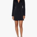 Betsy & Adam Womens Women's Chic Executive Short Tuxedo Satin Long Sleeve Dress Size 6