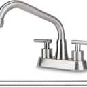 Utility Laundry Sink Faucet,Laundry Tub Faucet with 3/4" NPT Threaded End & 2 Lever Handles (Brushed Nickel)