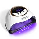 JEWHITENY White U V LED Lamp for Nails:Fast Nail Dryer for Gel Polish with 4 Timers and Automatic Sensor Professional LED Nail Lamp Manicure Tool