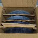 famiware Star 8.25" Pasta Bowls, Large Dinner Bowls Set of 4, Salad Bowl Plates, Shallow Bowls for Eating, Nebulas Blue