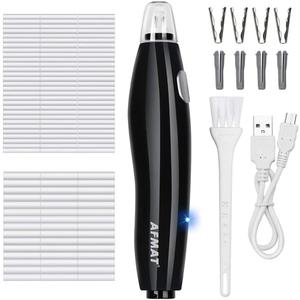 Electric Eraser for Artists, AFMAT Rechargeable Electric Eraser Kit,140 Refills for Drafting, Electric Pencil Eraser - Battery Operated for Drawing Pencils, Crafts, Arts (Black)