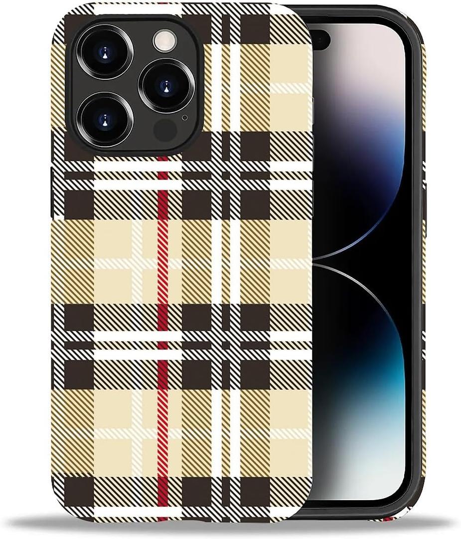 Case Compatible With For IPhone 16 Pro Max, Plaid Pattern Phone Case Drop Protection,Soft Shockproof For Girl Women Boy Men,Case For IPhone 16 Pro Max