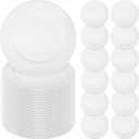 YMHPRIDE Charger Plates - 60 Pack, White Plastic Reusable Dinner Charger Plates, 13'' Round Beaded Chargers Plates Vintage Table Decoration for Elegant Dining - Ideal for Weddings and Formal Events (60 PCS)
