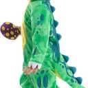 Spooktacular Creations Halloween Dinosaur Costume Kids, T.rex Costume Outfit with Egg for Toddler Child Dress Up Party (Green, M)