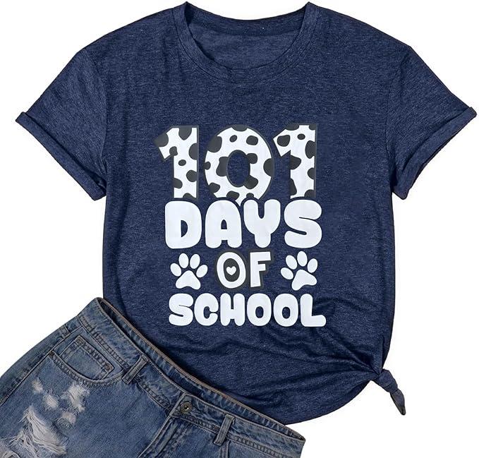100 Days of School Shirt Women 100 Days of Doing Teacher Stuff Tshirts Teacher Appreciation Gift
