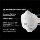 3M Aura Particulate Respirator 9205+ N95, Lightweight, Three Panel Designed Respirator Helps Provide Comfortable And Convenient Respiratory Protection, 10-Pack