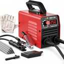 Super Mini Stick Welder Machine,110V 250A ARC Portable MMA Welding Machine for Beginners,Welding Machine with 10pcs Welding Rod Tools,IGBT Inverter Welder,Hot Start Arc Force Anti-stick (Red)