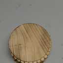 HouseJoy 2Pcs Wood Risers for Display Decorative,Round Beaded Riser Distressed for Decor ,Wooden Farmhouse Coasters Mini Cake Stand Plant Stand,Rustic Pedestal Stand Decor Display Risers for Tiered