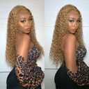Color 27 Human Hair Bundles Honey Blonde Curly Wave Single Bundle Human Hair 18 Inch Double Weft Grade 12A Unprocessed Virgin Remy Hair Extension