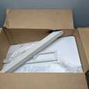 Sweetcrispy Overbed Bedside Table with Wheels, Adjustable Hospital & Home Use Bed Table, Rolling Laptop Table, Mobile Standing Desk, White (27.56"D x 15.75"W x 43.31"H)