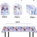 Cute Cartoon Birthday Decoration Supplies, Including 9 and 7 Paper Plates, Tablecloth and Napkins for 20 Guests. Birthday Tableware Sets for Boys and Girls