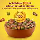 Meow Mix Tender Centers Vitality Bursts, Salmon & Turkey Flavor, Dry Cat Food, 14.2 lb. Bag | Two Texture Kibble with Vitality Bursts, Meaty Center Surrounded by a Crunchy Outer Layer, Complete and Balanced Nutrition, EXP: 04/26/27