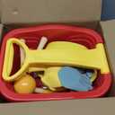 Kids Gardening Tools Set 9 pcs Wheelbarrow Set for Toddler with DIY Flowerpot,Watering Can,Shovel,Rake,Beach,Garden,Outdoor Backyard Farm Digging Play Set Toys,3-8 Year Old Boy Girl Gift, child-size