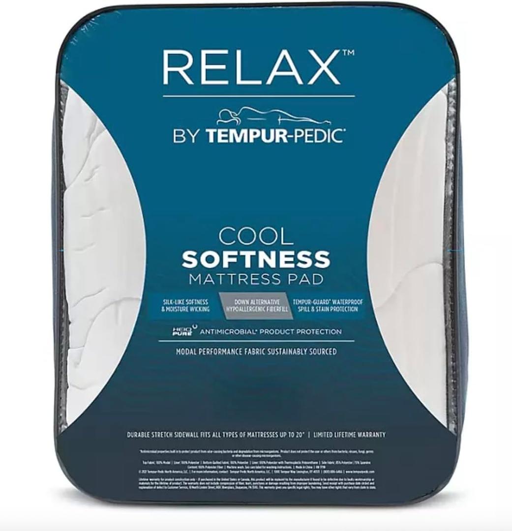 Temper Cool Softness Mattress Pad-Waterproof to Protect Against Spills and Stains-Micro Modal Fabric with Silk-Like Softness-Hypoallergenic, Down-Alternative Mattress pad-King