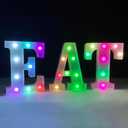 Colorful Marquee LED Letter Light - Lighting Letter Sign Night Light Party Home Wedding Bar Girls Room Decoration (Colorful A)
