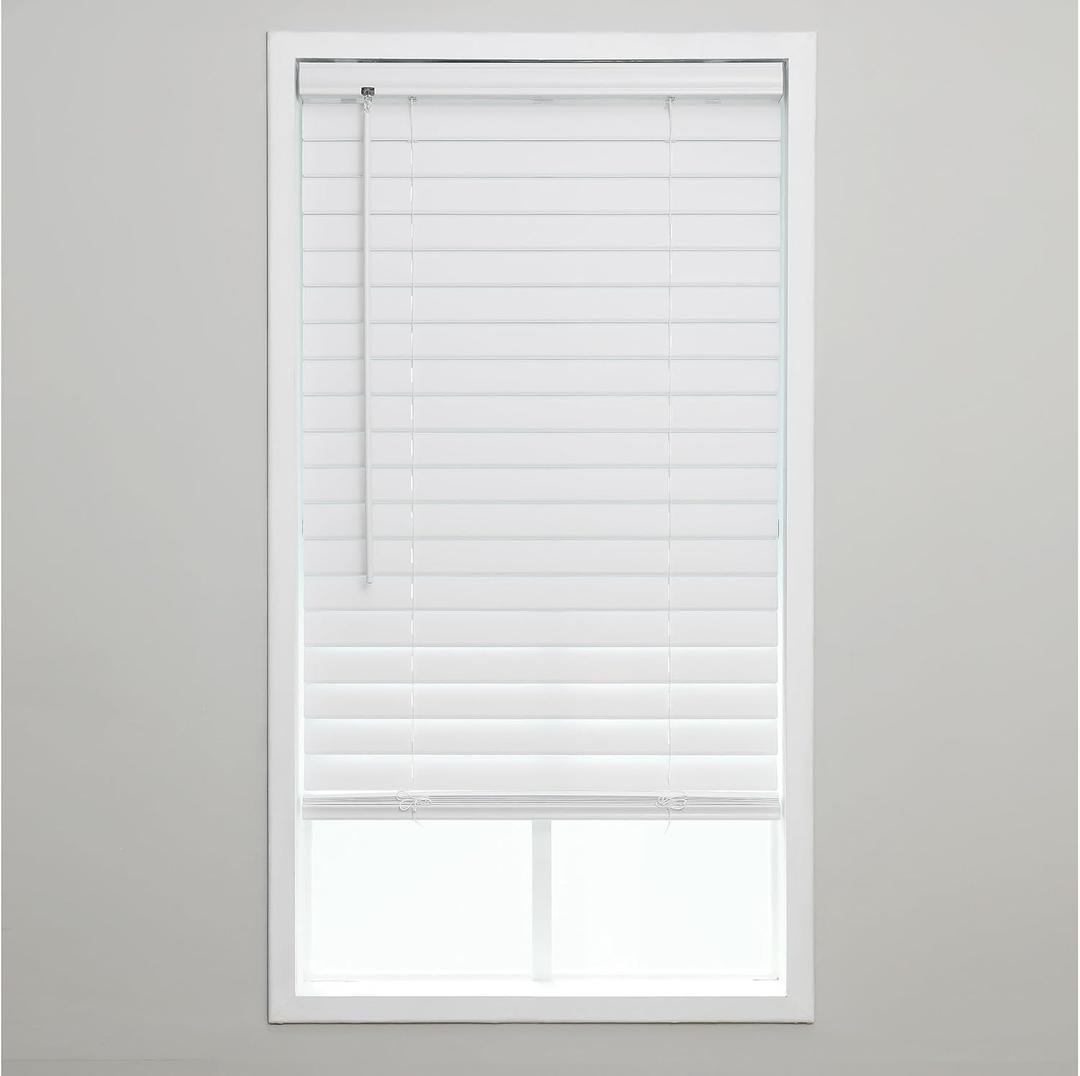 Eclipse 2" Premium Vinyl Blinds for Light Filtering & Privacy, Durable Room Darkening Blinds for Home or Office, Tested and Certified Child Safe Cordless Vinyl Blinds - White, 20 W x 72 L