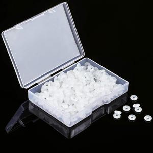 300 Pieces Silicone Rubber Stopper Rings Clear O Rings Rubber Spacer Beads Hoops for Bracelet Necklace DIY Jewelry Making Accessories