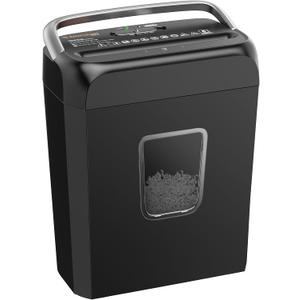 Bonsaii Shredders for Home Use, 3.4 Gal Wastebasket, 6-Sheet Cross-Cut Credit Card Shredder for Home Office, Small Shredding Machine for Staples, Clips, Documents, Portable Handle(C237-B New Version)